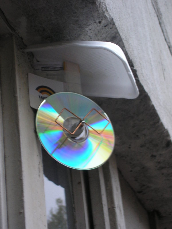 meine Bi-Quad-CD-Antenne